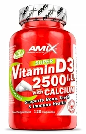 Amix Nutrition Vitamin D3 2500 I.U. s vápníkem 120 kapslí