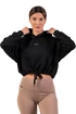 Dámská mikina Nebbia  Loose Fit Crop Hoodie black