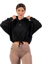 Dámská mikina Nebbia  Loose Fit Crop Hoodie black