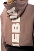 Dámská mikina Nebbia  Loose Fit Crop Hoodie Iconic 421 brown