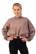 Dámská mikina Nebbia  Loose Fit Crop Hoodie Iconic 421 brown