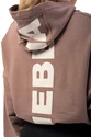 Dámská mikina Nebbia  Loose Fit Crop Hoodie Iconic 421 brown