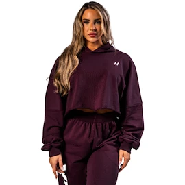 Dámská mikina Nebbia STRONG BEAUTY Oversized Hoodie OWN YOUR POWER 433 dark red