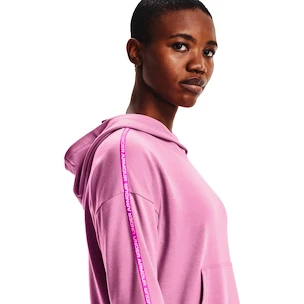 Dámská mikina Under Armour  Rival Terry Taped Hoodie Planet Pink M