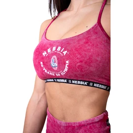 Dámská podprsenka Nebbia NEBBIA x OLYMPIA Washed Open Back Sports Bra LEGACY 779 red