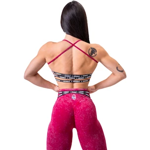 Dámská podprsenka Nebbia NEBBIA x OLYMPIA Washed Open Back Sports Bra LEGACY 779 red