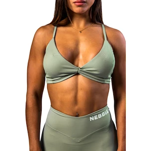 Dámská podprsenka Nebbia STRONG BEAUTY Medium-Support Sports Bra TWIST-KNOT 423 light green