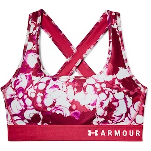 Dámská podprsenka Under Armour  Mid Crossback Printed Pink  XS