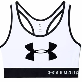 Dámská podprsenka Under Armour Mid Keyhole Graphic White