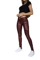 Dámské legíny Hugz Jeans  Wine Faux Leather Biker Mid Waist XS