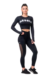 Dámské legíny Nebbia Mesh leggings high waist 573 black