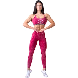Dámské legíny Nebbia NEBBIA x OLYMPIA Washed High Waisted Leggings LEGACY 777 red