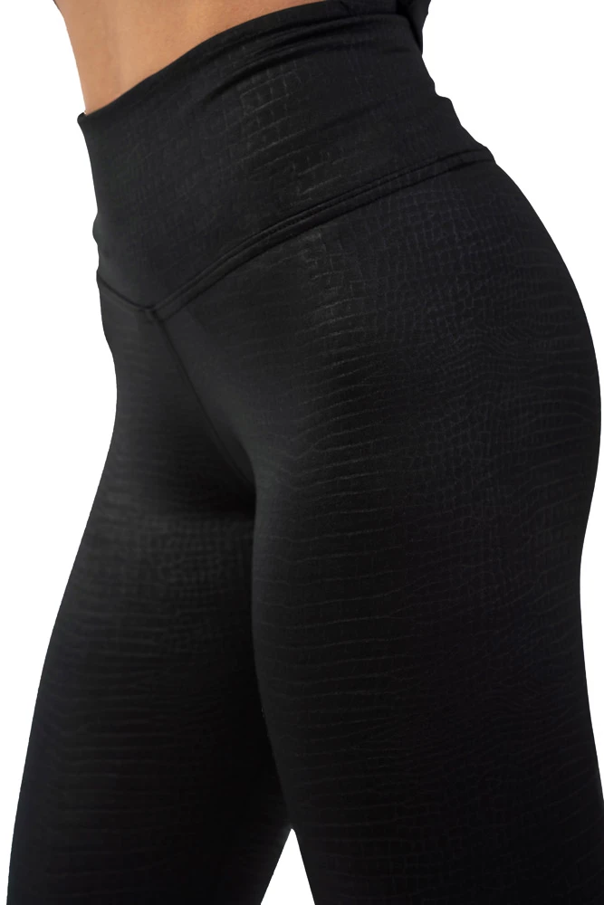 Dámské legíny Nebbia  Python SnakeSkin High-Waist Leggings 407 black