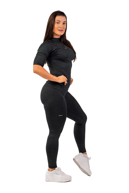 Dámské legíny Nebbia  Python SnakeSkin High-Waist Leggings 407 black XS
