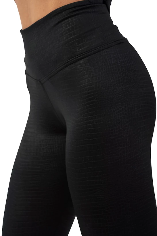 Dámské legíny Nebbia  Python SnakeSkin High-Waist Leggings 407 black XS