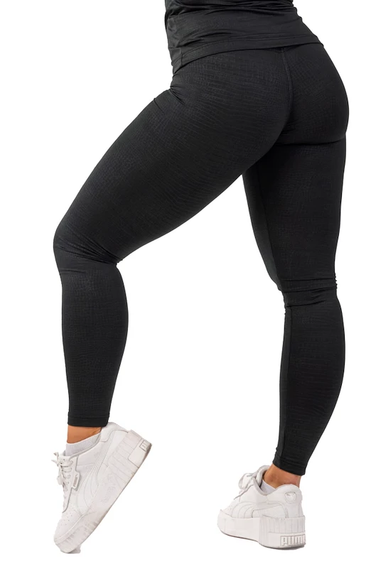 Dámské legíny Nebbia  Python SnakeSkin High-Waist Leggings 407 black XS