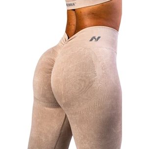 Dámské legíny Nebbia TOTALLY SEAMLESS High-Waist Leggings MAXIMUM PUSH-UP 302 cream
