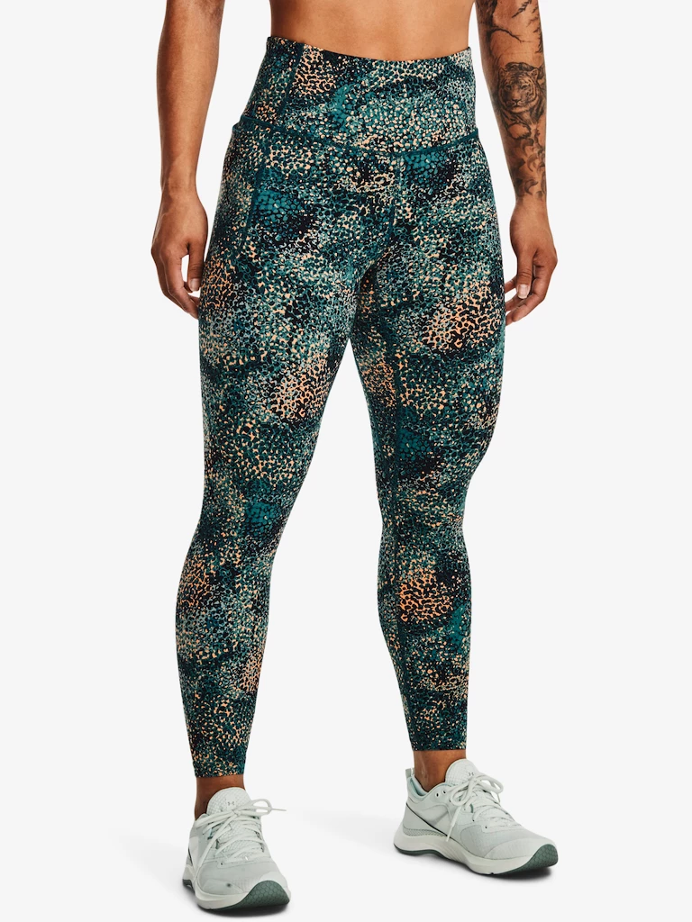 Dámské legíny Under Armour  Meridian Print Ankle Leg-GRN XS