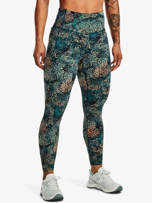 Dámské legíny Under Armour  Meridian Print Ankle Leg-GRN XS