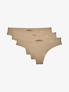 Dámské tanga Under Armour  PS Thong 3Pack Brown