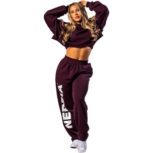 Dámské tepláky Nebbia STRONG BEAUTY Loose-Fit Baggy Pants BOYFRIEND STYLE 432 dark red