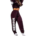 Dámské tepláky Nebbia STRONG BEAUTY Loose-Fit Baggy Pants BOYFRIEND STYLE 432 dark red XS