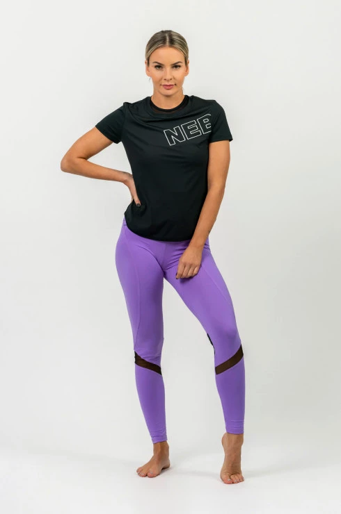 Dámské tričko Nebbia  FIT Activewear Functional T-shirt with Short Sleeves black XS