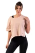 Dámské tričko Nebbia  Organic Cotton Loose Fit “The Minimalist” Crop Top 417 salmon