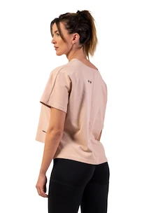 Dámské tričko Nebbia  Organic Cotton Loose Fit “The Minimalist” Crop Top 417 salmon