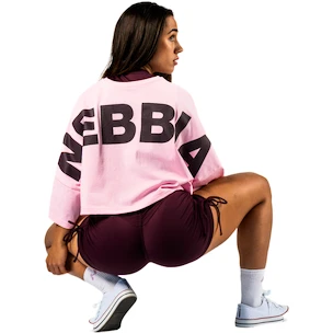 Dámské tričko Nebbia STRONG BEAUTY Oversized Cropped Tee JUST FLOW 431 pink