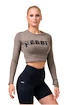 Dámský top Nebbia Hero Sporty Hero crop top long sleeve mocha XS