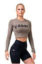 Dámský top Nebbia Hero Sporty Hero crop top long sleeve mocha XS
