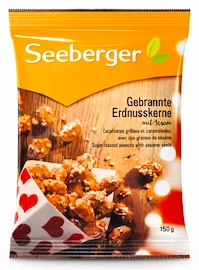 EXP Seeberger Pražené arašídy v cukrovém obalu a sezamová semínka 150 g