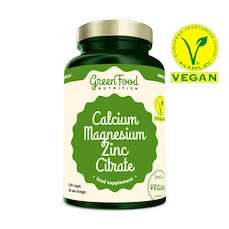 GreenFood Calcium Magnesium Zinc Citrate 120 kapslí