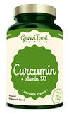 GreenFood Curcumin + vitamín D3 60 kapslí