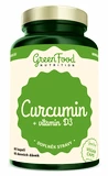 GreenFood Curcumin + vitamín D3 60 kapslí