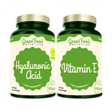 GreenFood Kyselina Hyaluronová 60 kapslí + Vitamin E 60 kapslí