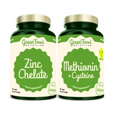 GreenFood Methionin + Cysteine 90 kapslí + Zinc Chelate 60 kapslí