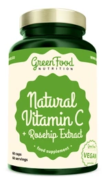 GreenFood Natural Vitamin C + Extrakt ze šípků 60 kapslí