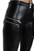 Hugz Jeans Black Faux Leather Biker Mid Waist