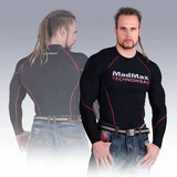 MadMax Kompresní triko s dlouhým rukávem MSW902 černočervené