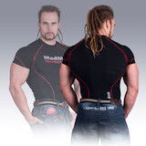 MadMax Kompresní triko s krátkým rukávem MSW901 černočervené