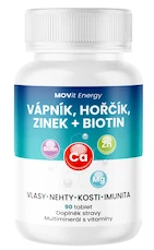 MOVit Vápník, Hořčík, Zinek + Biotin 90 tablet