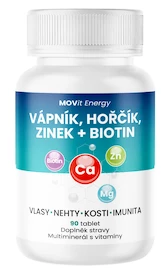 MOVit Vápník, Hořčík, Zinek + Biotin 90 tablet