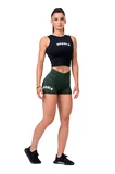 Nebbia Classic Hero šortky s vysokým pasem dark green