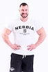Nebbia Hardcore tričko s výšivkou 396 bílé
