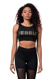 Nebbia Intense Gold Mesh Mini Top 830 černý