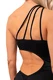 Nebbia One Shoulder Asymmetrical Monokini 459 Black