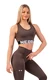 Nebbia Sportovní podprsenka se střihem Cross Back 410 brown
