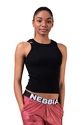 Nebbia Sports Labels crop top 516 černý